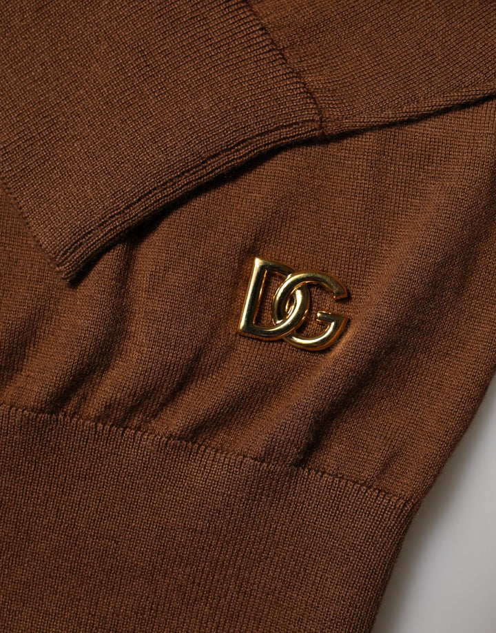 Dolce &amp; Gabbana Sample Sale Dolce &amp; Gabbana Brown Cashmere Turtle Neck Pullover Sweater - | Designer outlet