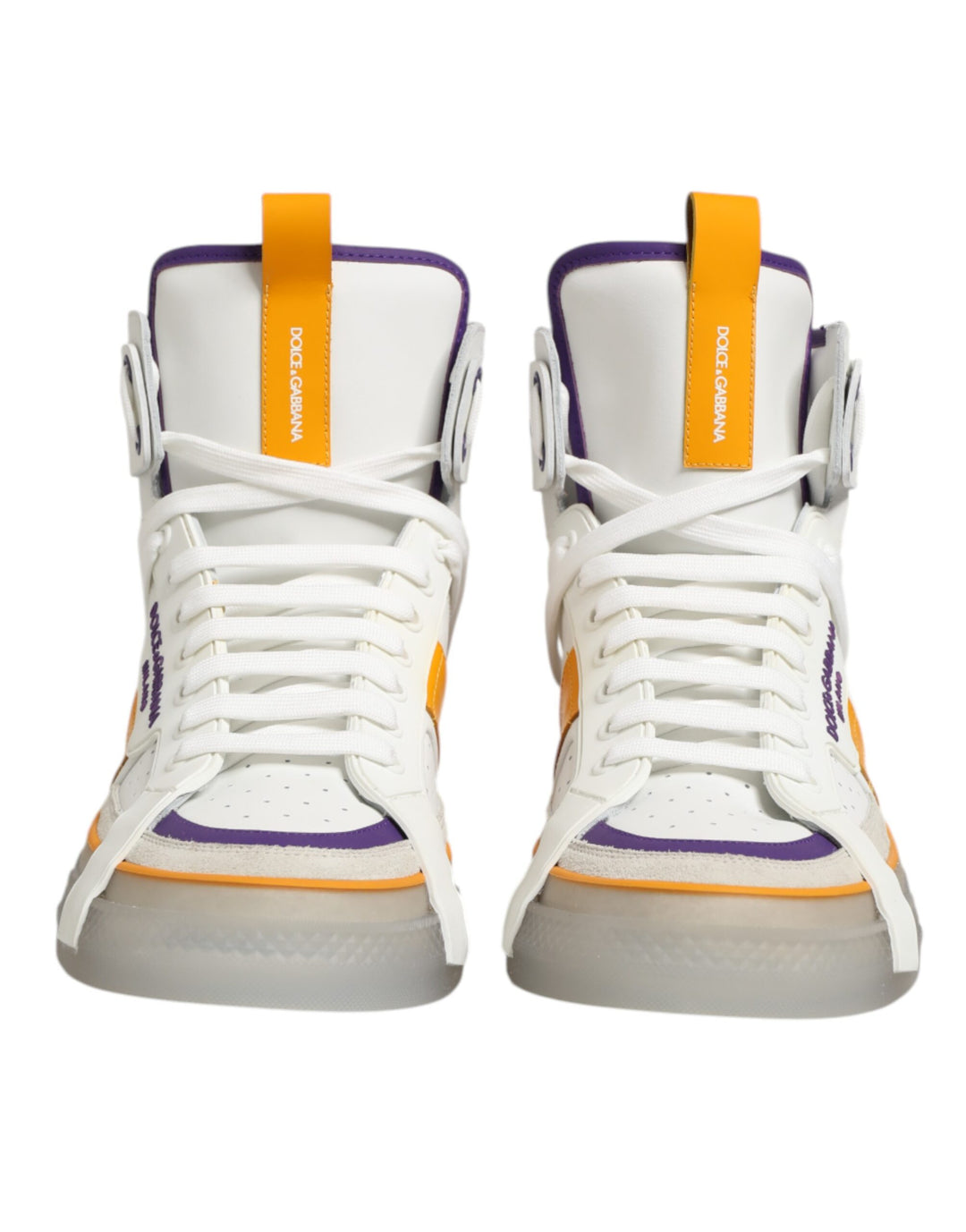Dolce & Gabbana Multicolor Leather High Top Men Sneakers Shoes
