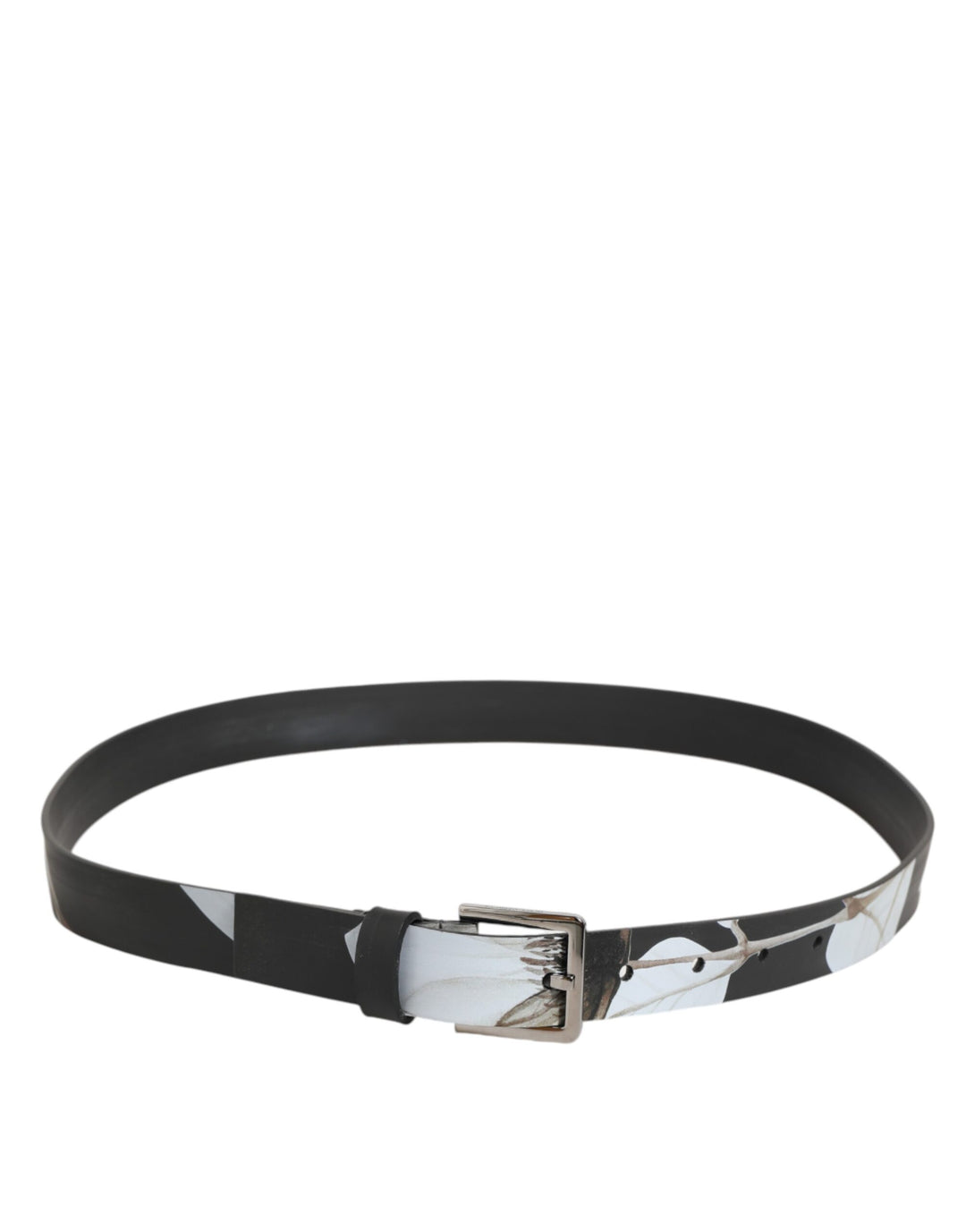 Dolce &amp; Gabbana Multicolor PVC Floral Silver Buckle Men Belt by Dolce &amp; Gabbana outlet now on sale
