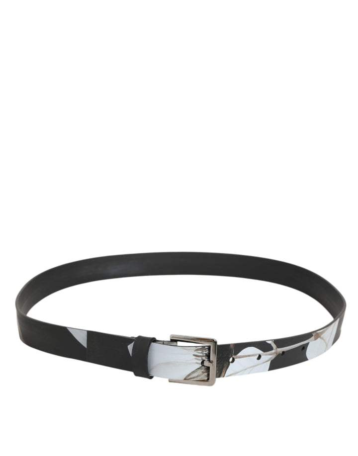 Dolce &amp; Gabbana Multicolor PVC Floral Silver Buckle Men Belt by Dolce &amp; Gabbana outlet now on sale