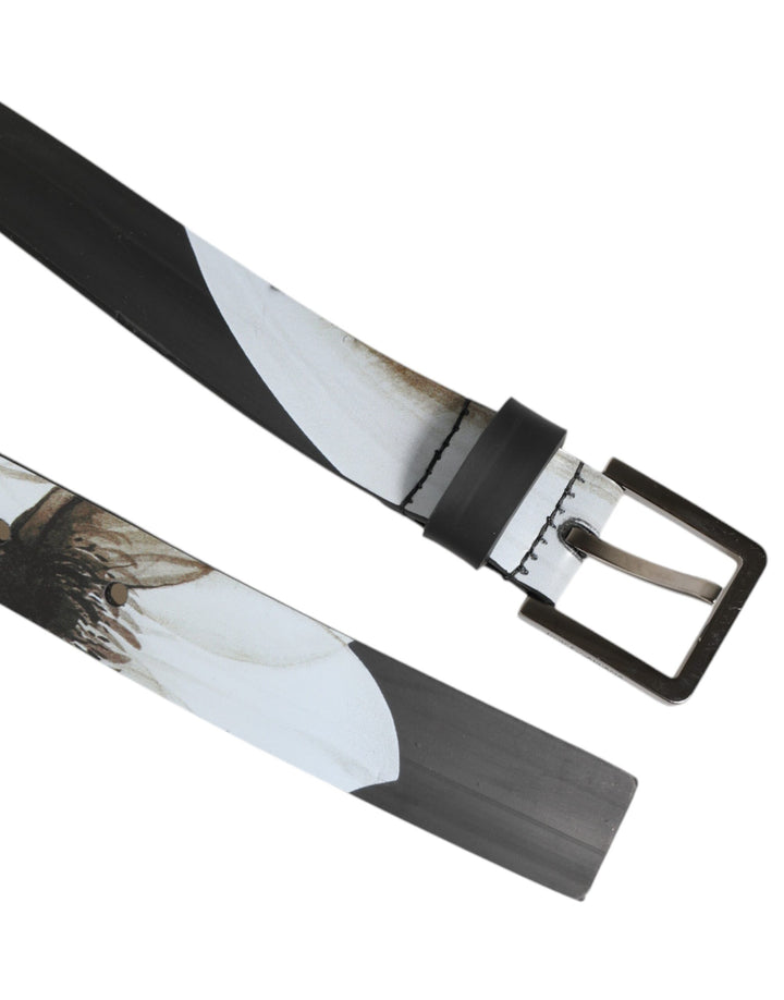 Dolce &amp; Gabbana Multicolor PVC Floral Silver Buckle Men Belt by Dolce &amp; Gabbana outlet now on sale