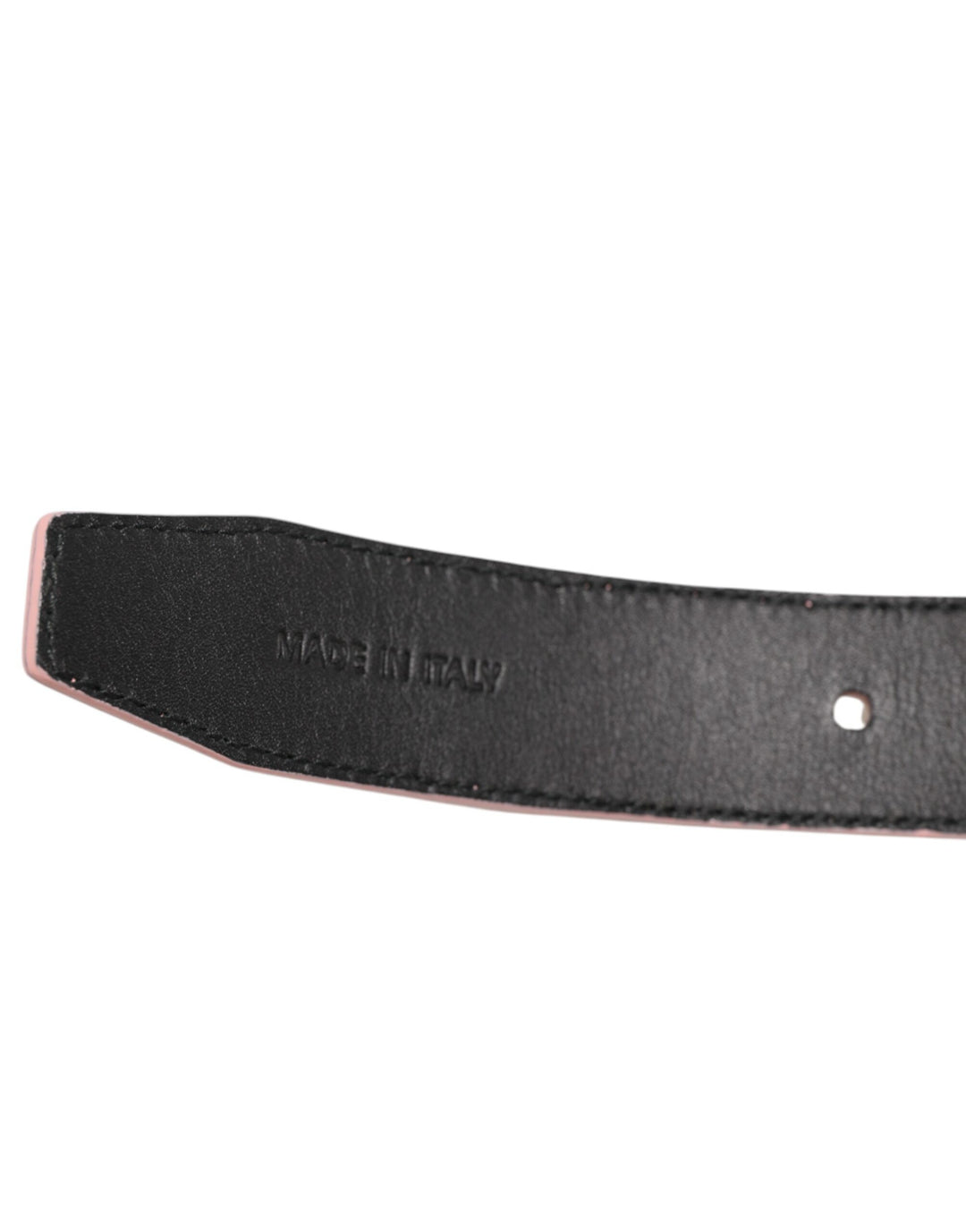Dolce &amp; Gabbana Pink Leather Perforated Detailing Buckle Belt by Dolce &amp; Gabbana outlet now on sale