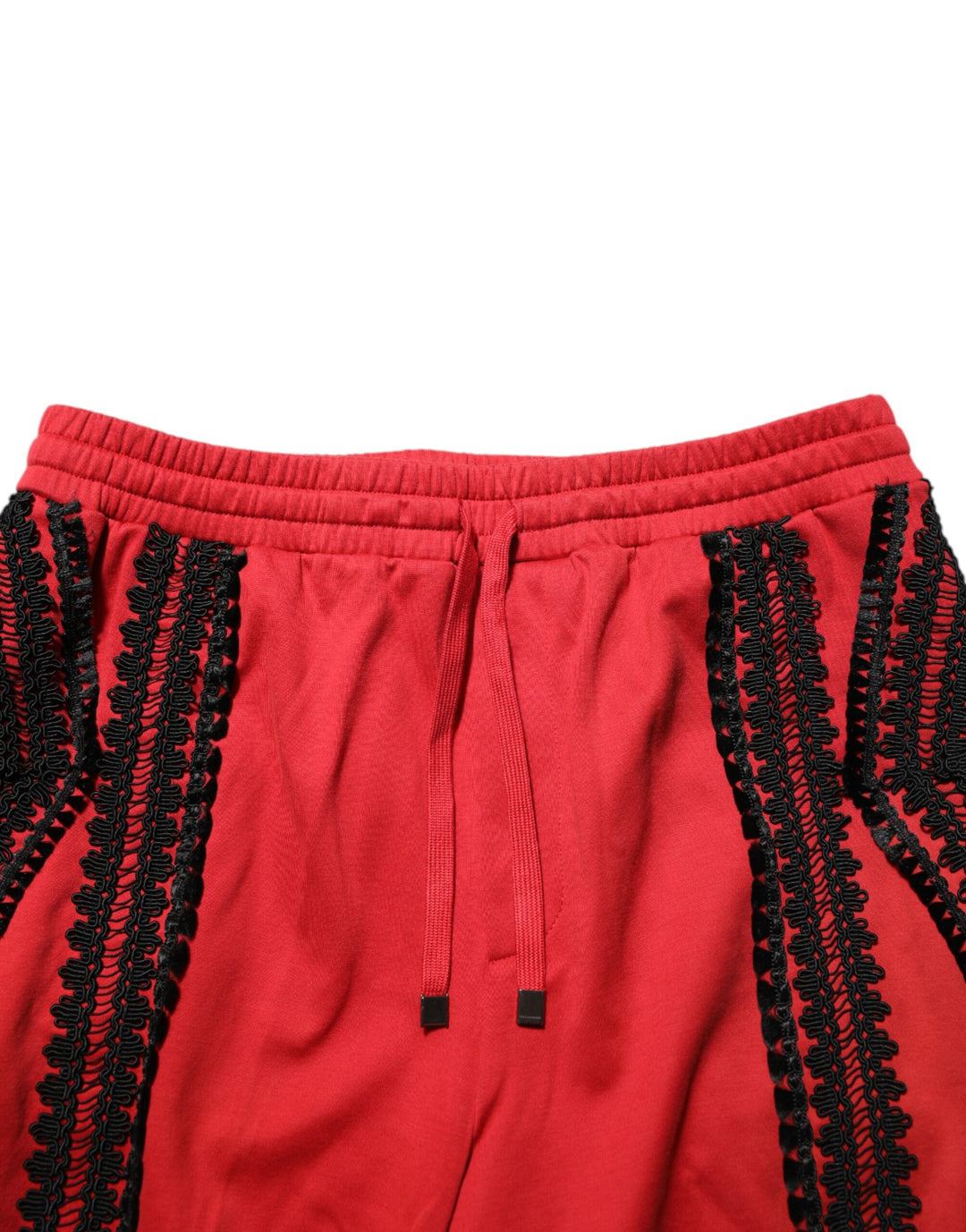 Dolce &amp; Gabbana Red Embroidered Casual Cropped Trouser Pants by Dolce &amp; Gabbana outlet now on sale