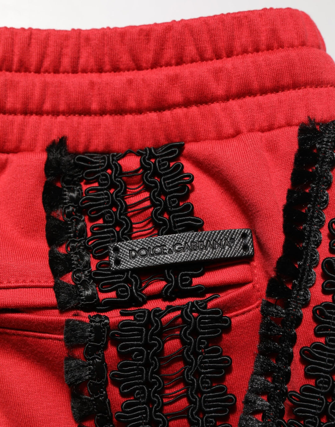 Dolce &amp; Gabbana Red Embroidered Casual Cropped Trouser Pants by Dolce &amp; Gabbana outlet now on sale