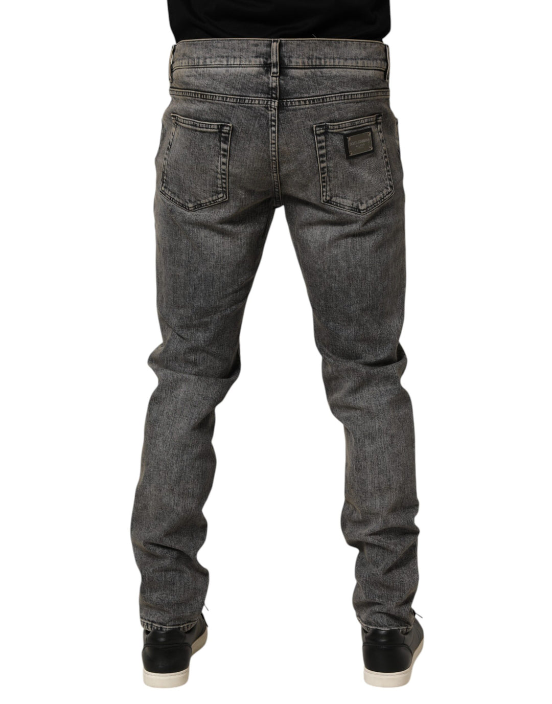 Dolce &amp; Gabbana Sample Sale Dolce &amp; Gabbana Gray Cotton Stretch Slim Fit Men Denim Jeans - | Designer outlet