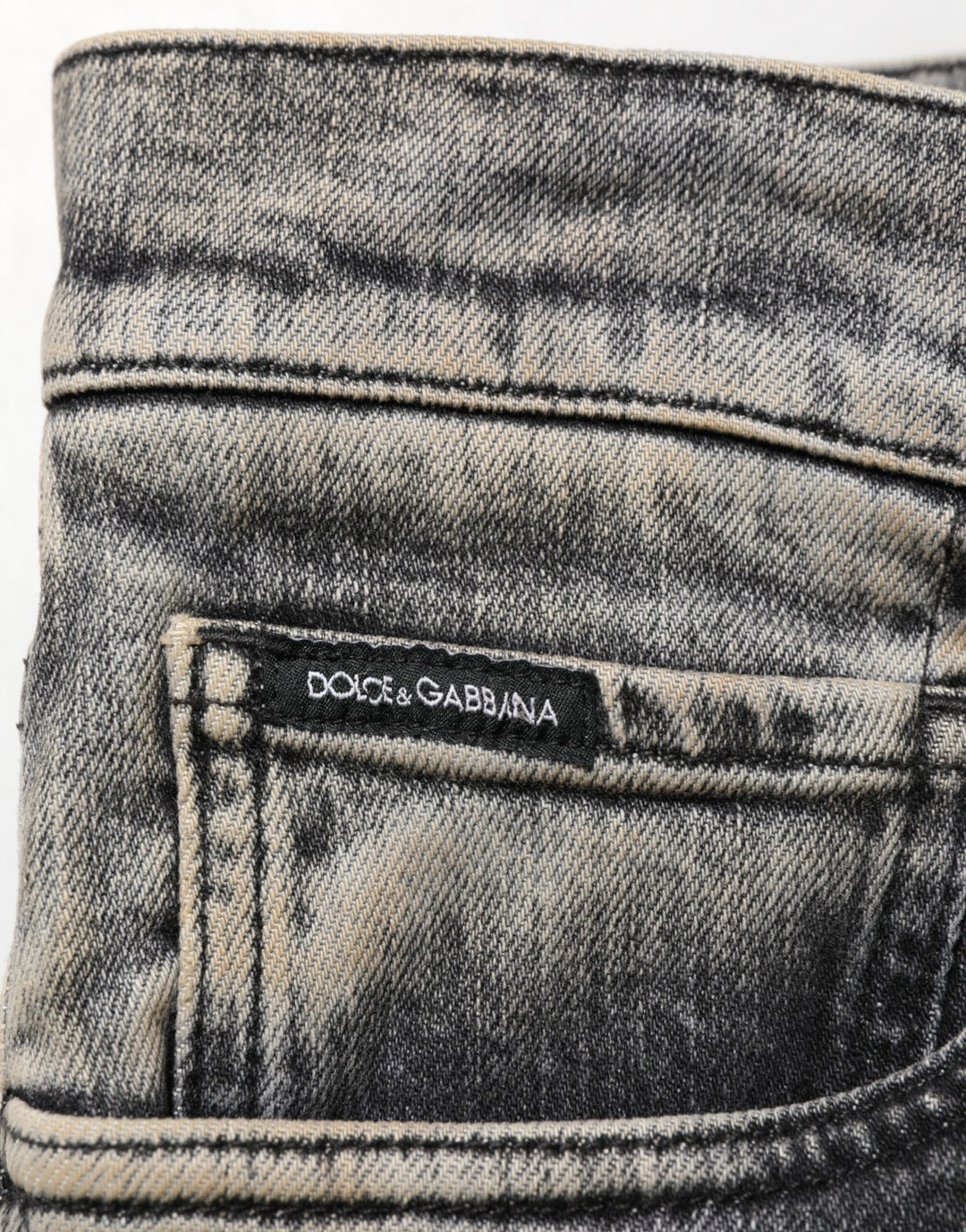 Dolce &amp; Gabbana Sample Sale Dolce &amp; Gabbana Gray Cotton Stretch Slim Fit Men Denim Jeans - | Designer outlet