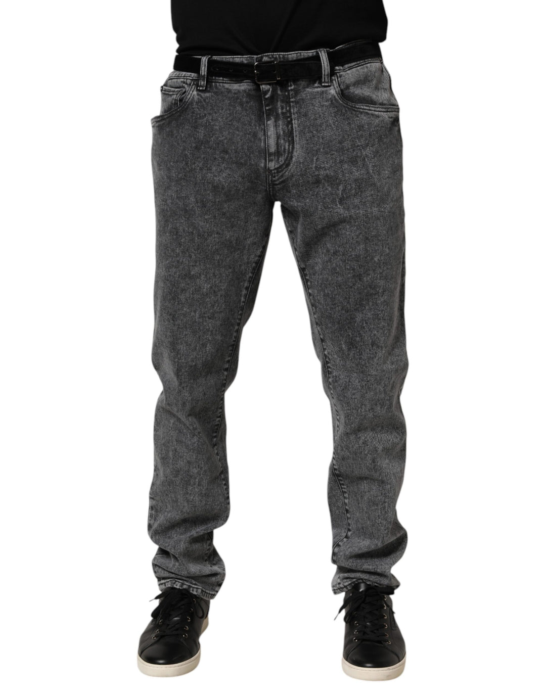 Dolce &amp; Gabbana Sample Sale Dolce &amp; Gabbana Gray Cotton Slim Fit Denim Trouser Jeans - | Designer outlet