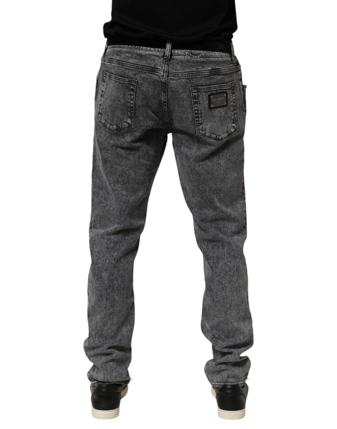 Dolce &amp; Gabbana Sample Sale Dolce &amp; Gabbana Gray Cotton Slim Fit Denim Trouser Jeans - | Designer outlet