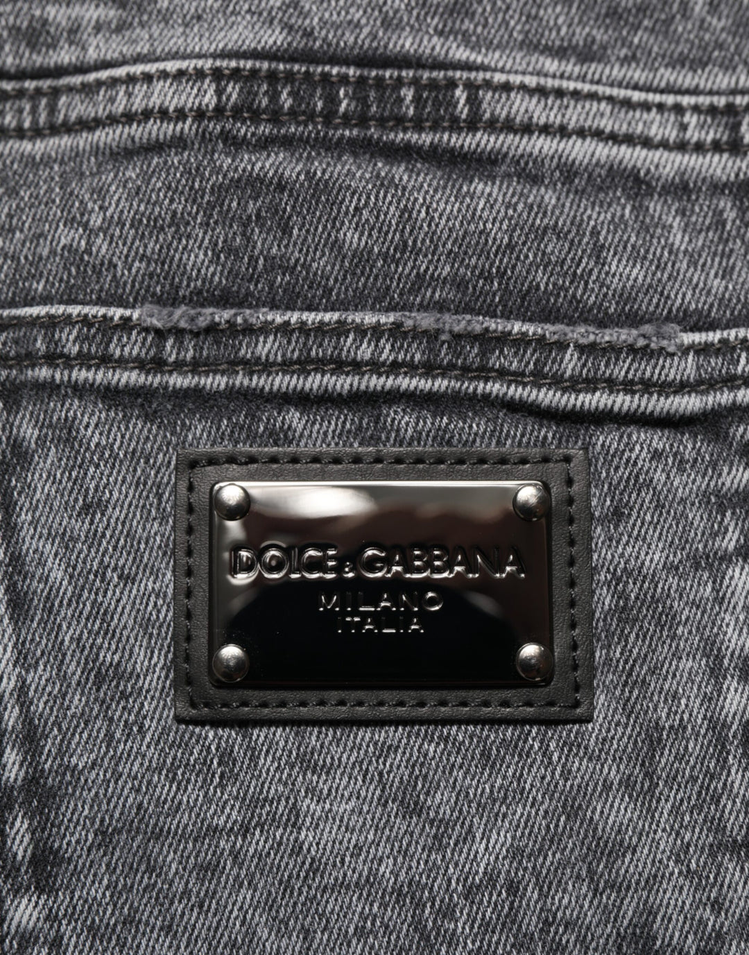 Dolce &amp; Gabbana Sample Sale Dolce &amp; Gabbana Gray Cotton Slim Fit Denim Trouser Jeans - | Designer outlet