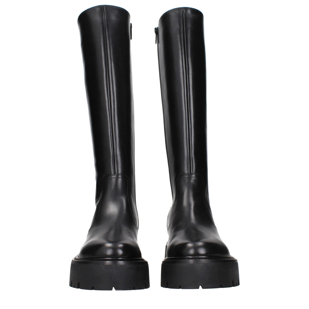 Celine Black Leather Ankle Boots