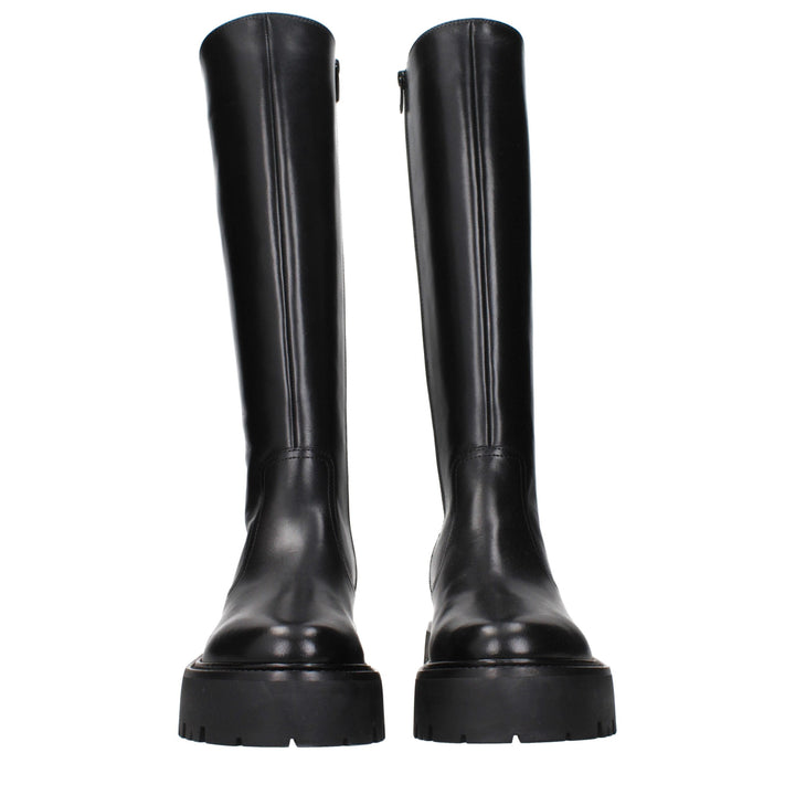 Celine Black Leather Ankle Boots