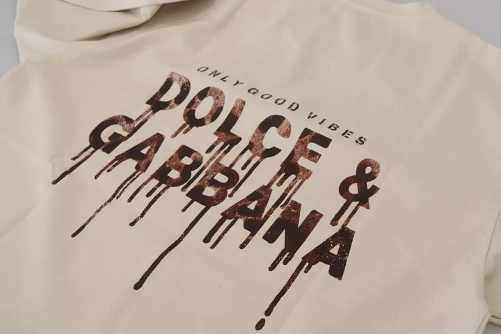 Dolce &amp; Gabbana Sample Sale | Dolce &amp; Gabbana Ivory Cotton Ivory Printed Crewneck - | Designer outlet