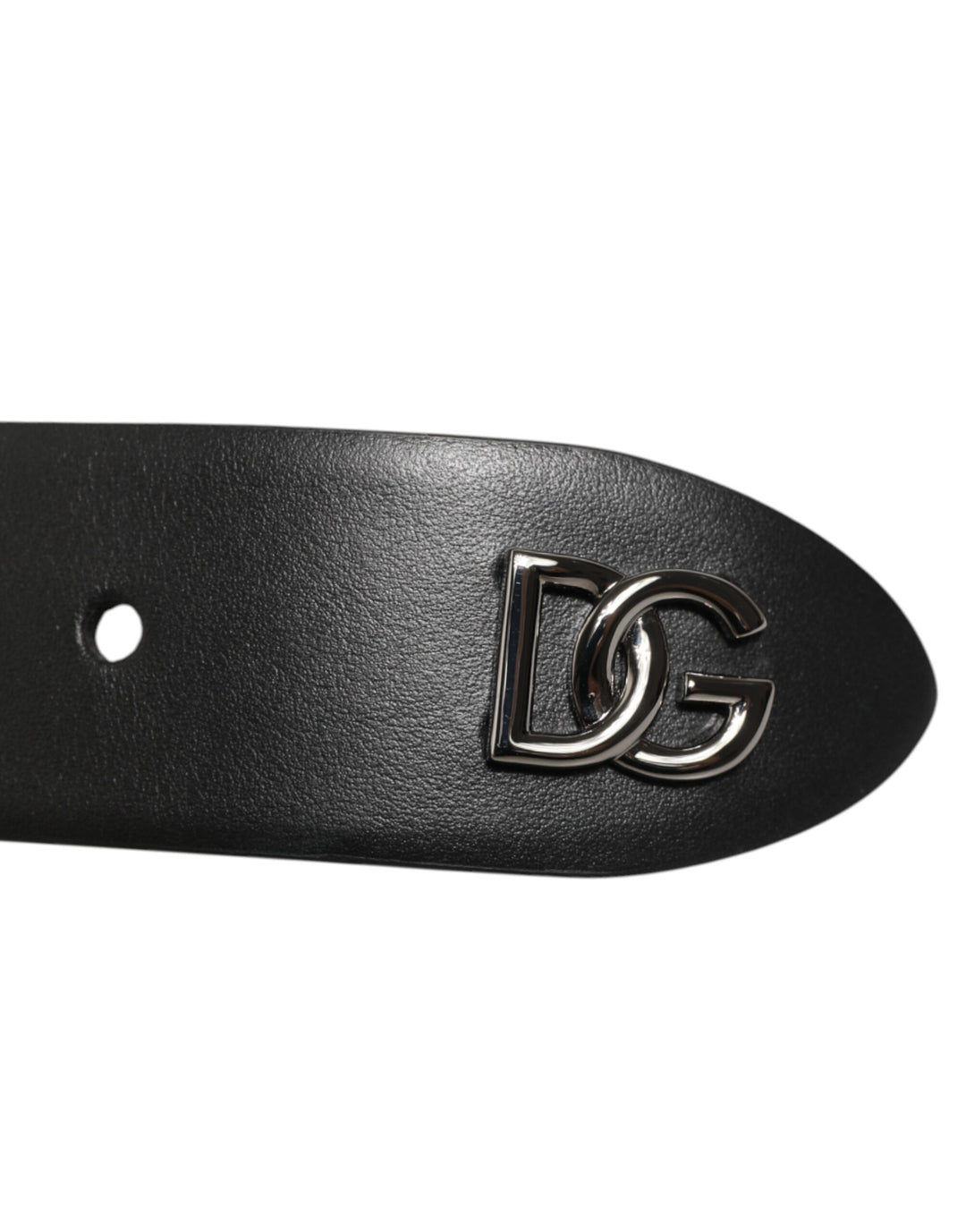 Dolce &amp; Gabbana Sample Sale Dolce &amp; Gabbana Black Calf Leather Studded Silver Buckle Belt - | Designer outlet
