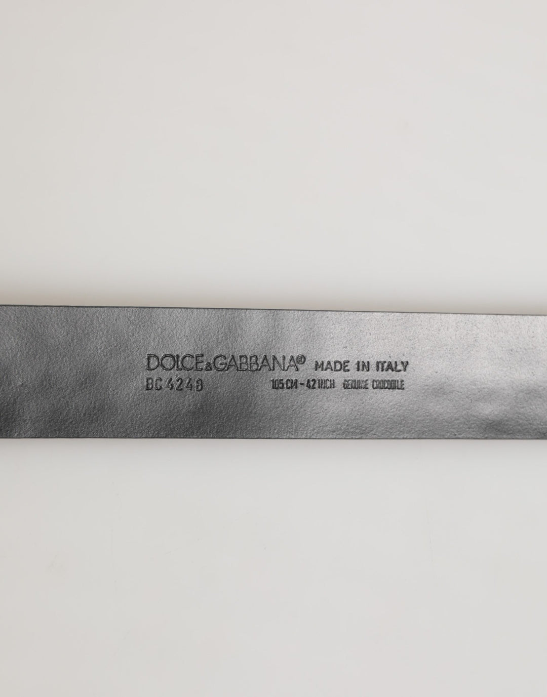 Dolce &amp; Gabbana Sample Sale Dolce &amp; Gabbana Black Exotic Leather DG Logo Buckle Belt - | Designer outlet