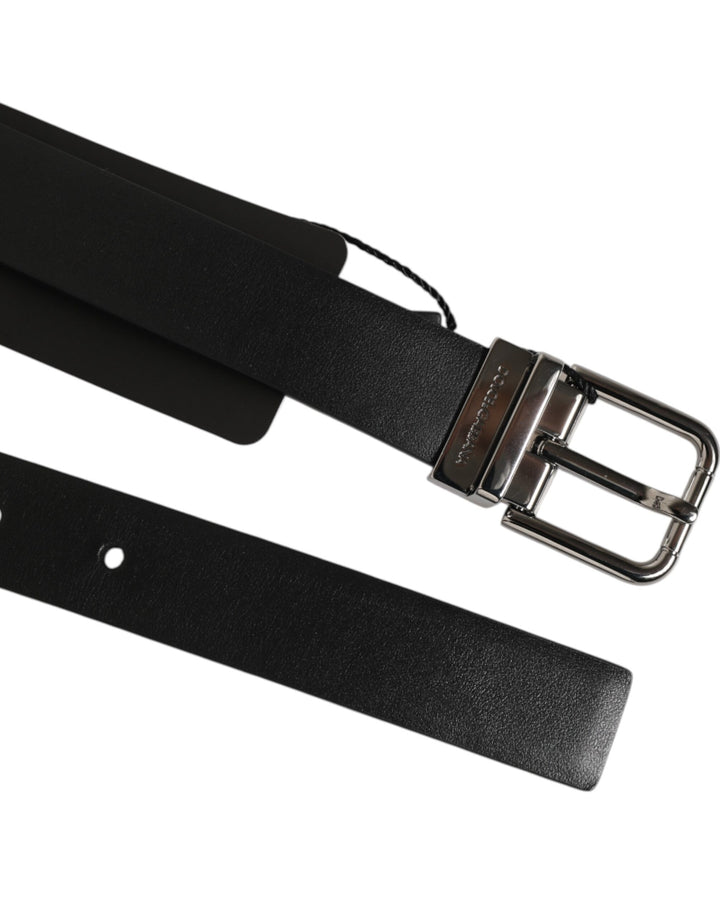 Dolce &amp; Gabbana Sample Sale Dolce &amp; Gabbana Black Leather Studded Silver-Tone Buckle Belt - | Designer outlet