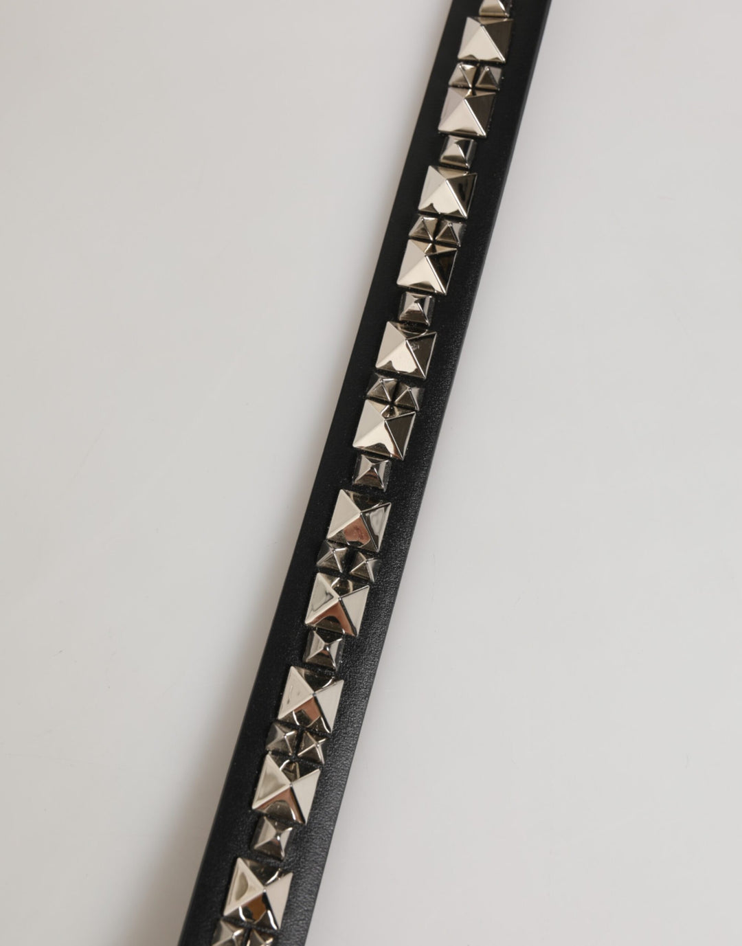Dolce &amp; Gabbana Sample Sale Dolce &amp; Gabbana Black Leather Studded Silver-Tone Buckle Belt - | Designer outlet
