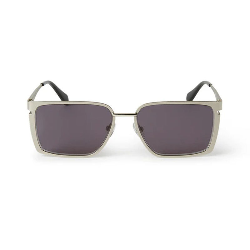 Off-White Sunglasses Rectangle Full Rim, Silver Frame and Dark Grey Lens OERI121YODER7207