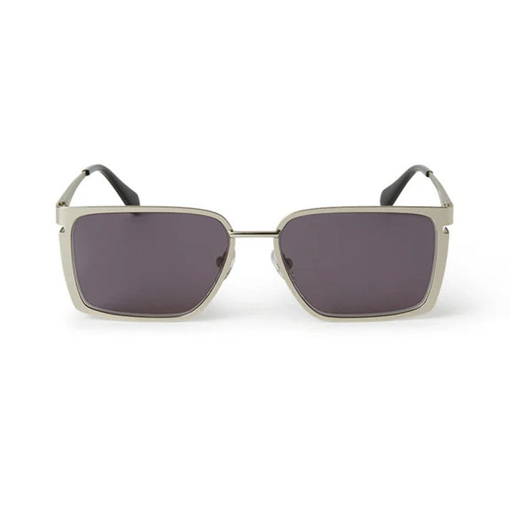 Off-White Sunglasses Rectangle Full Rim, Silver Frame and Dark Grey Lens OERI121YODER7207