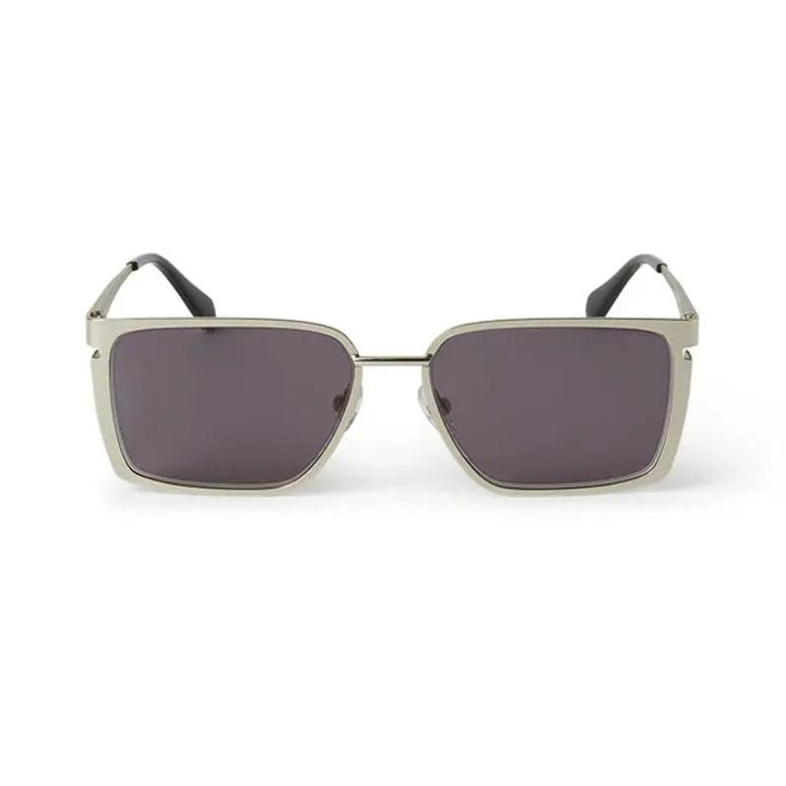 Off-White Sunglasses Rectangle Full Rim, Silver Frame and Dark Grey Lens OERI121YODER7207