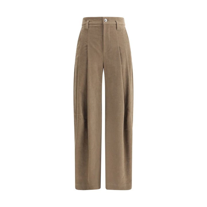 Brunello Cucinelli Brown Cotton Casual Pants