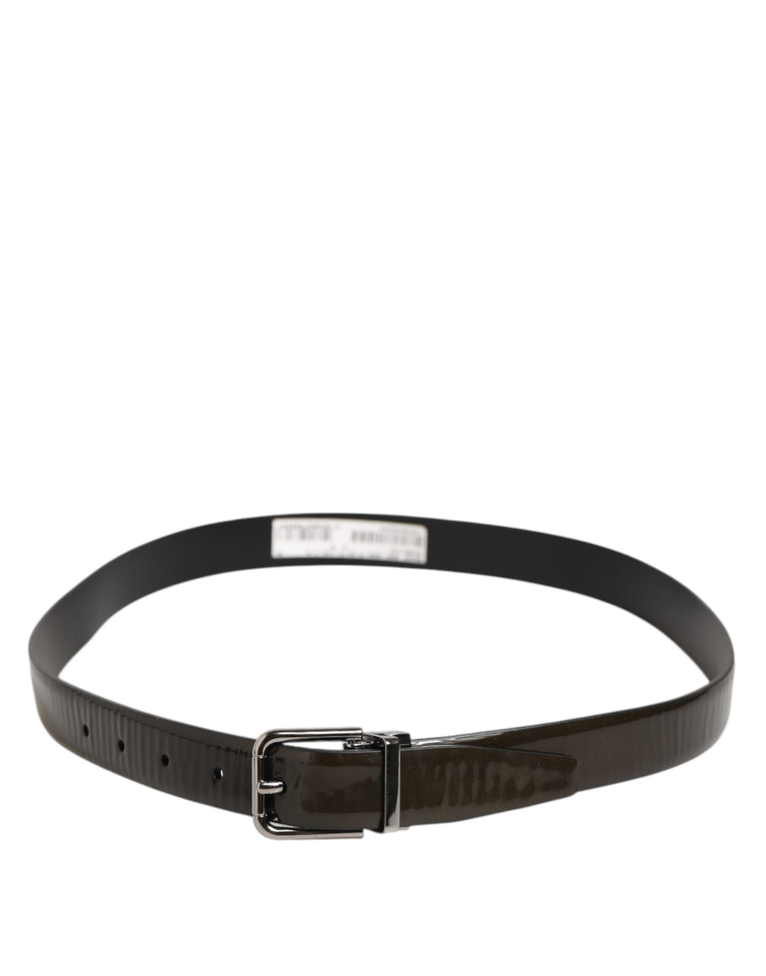 Dolce &amp; Gabbana Sample Sale Dolce &amp; Gabbana Brown Glossy Leather Classic Metal Buckle Belt - | Designer outlet
