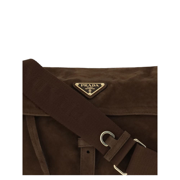 Prada Explore medium Suede Shoulder Bag