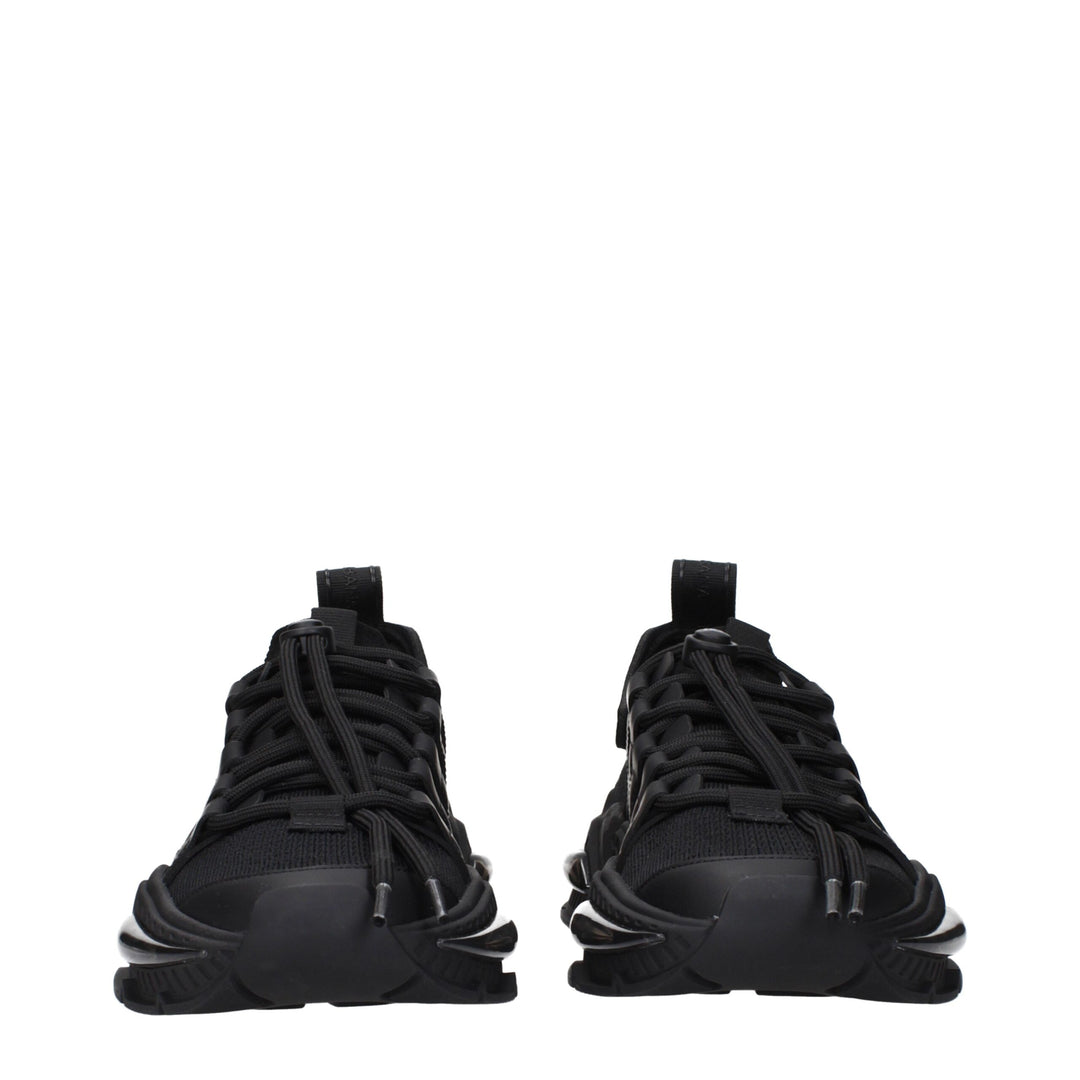 Dolce & Gabbana Black Fabric Athletic Sneakers
