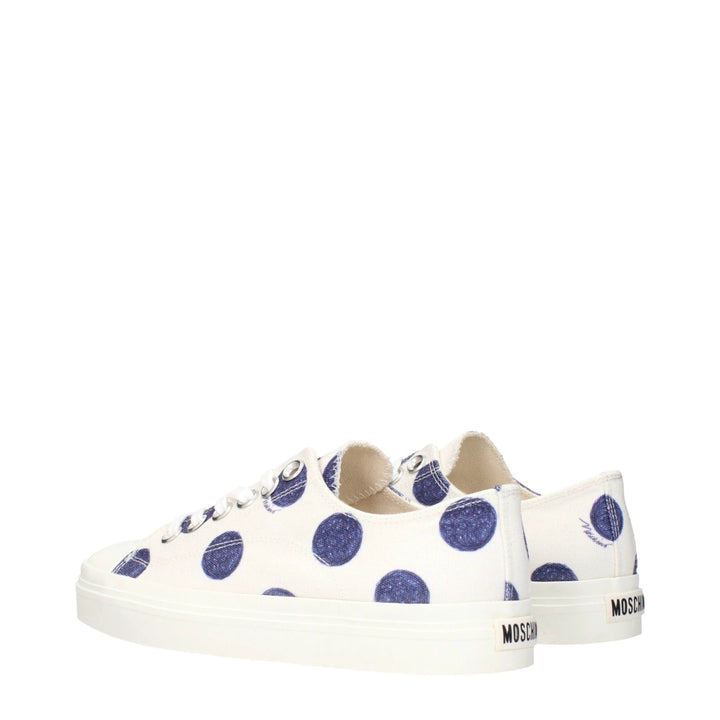 Moschino Sample Sale Moschino White Fabric Low Top Sneakers - | Designer outlet