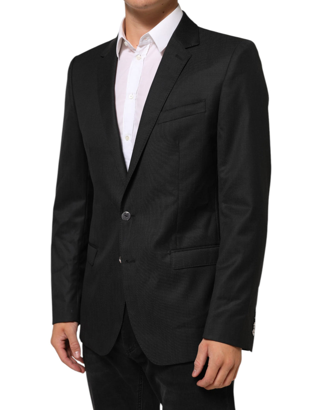 Dolce &amp; Gabbana Black Single Breasted Men Coat MARTINI Blazer by Dolce &amp; Gabbana outlet now on sale