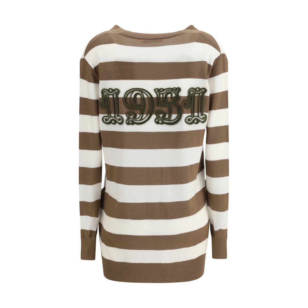 Max Mara Brown Fleece Wool Cardigan by Max Mara outlet now on sale