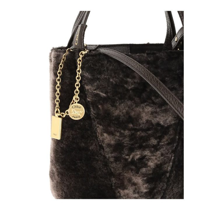 Chloé Shearling Spin Tote Bag