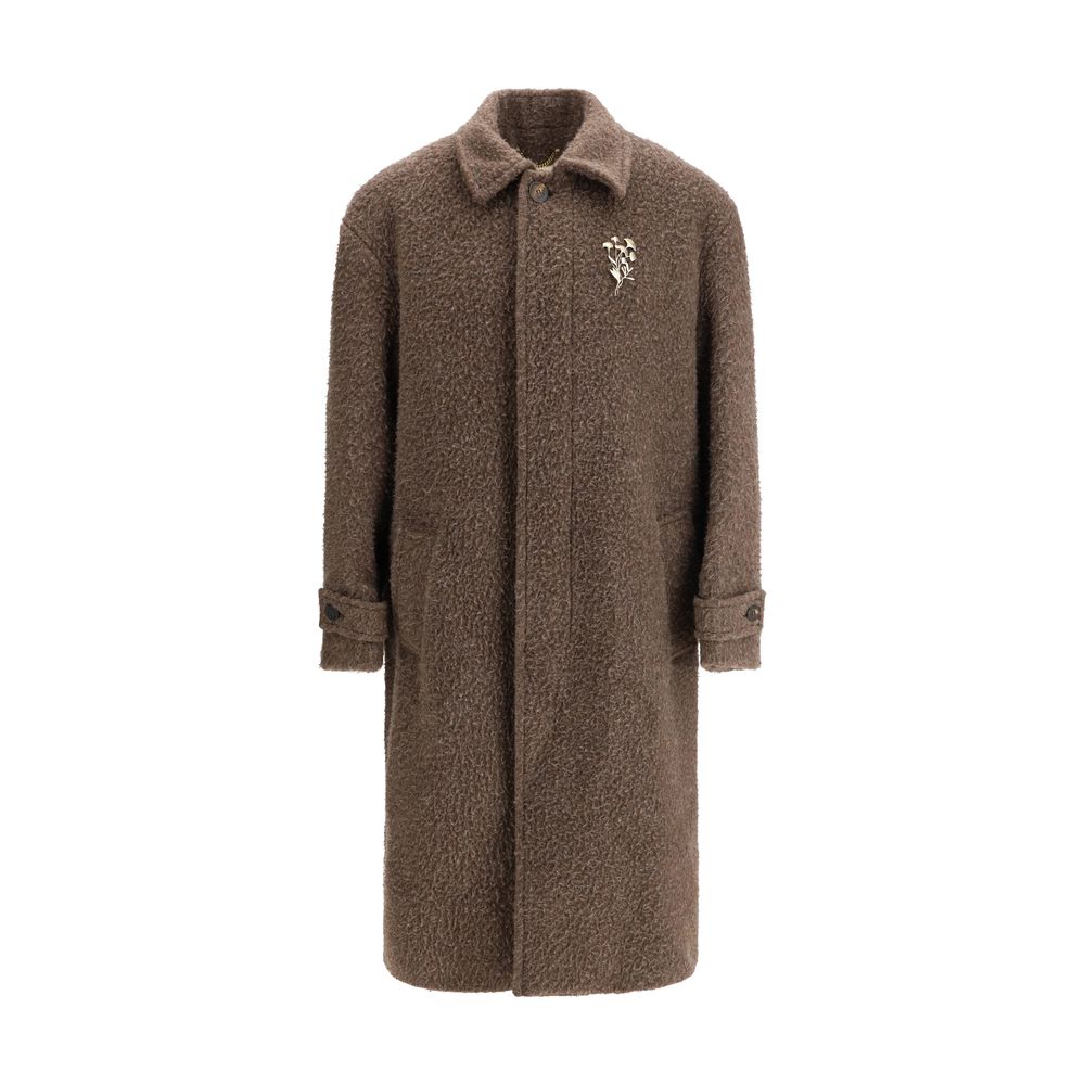 Golden Goose Brown Viscose Coat by Golden Goose outlet now on sale
