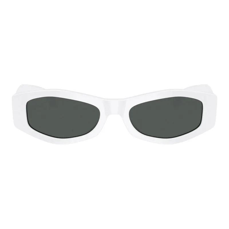 Versace Sunglasses Rectangle Full Rim, White Frame And Grey Lens Ve4487314/87