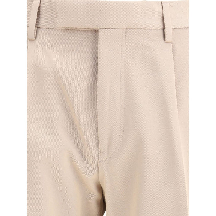 ZEGNA Beige Cotton Dress Pants