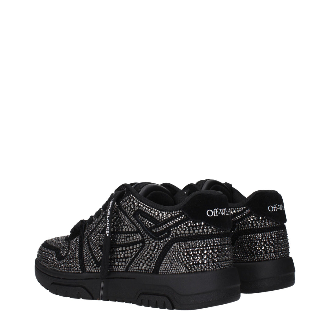 Off-White Black Leather Sneakers