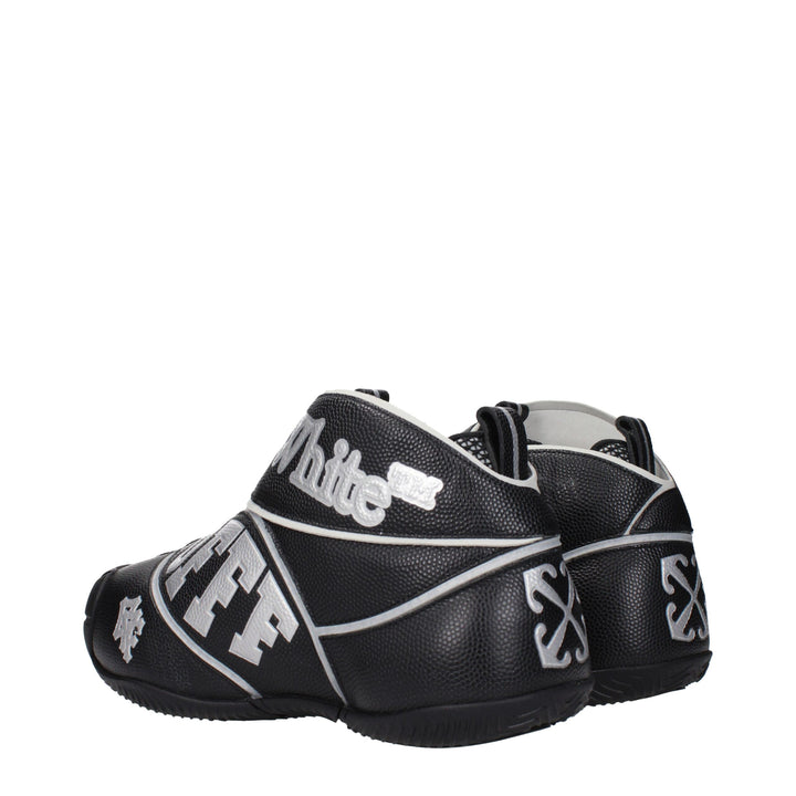 Off-White Black Leather High Tops