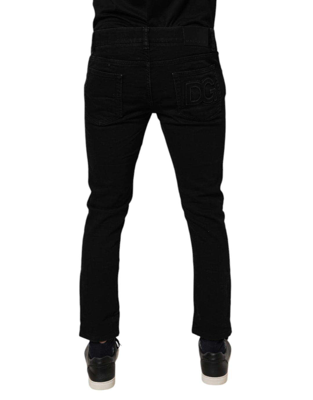 Dolce &amp; Gabbana Sample Sale Dolce &amp; Gabbana Black Cotton Stretch Skinny Men Denim Jeans - | Designer outlet