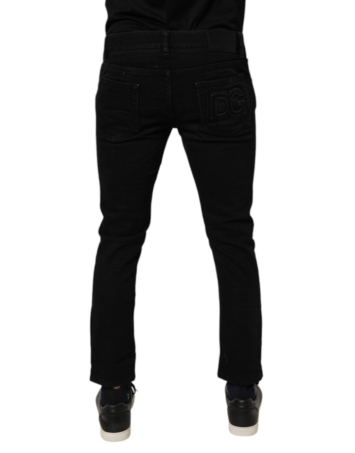 Dolce &amp; Gabbana Sample Sale Dolce &amp; Gabbana Black Cotton Stretch Skinny Men Denim Jeans - | Designer outlet