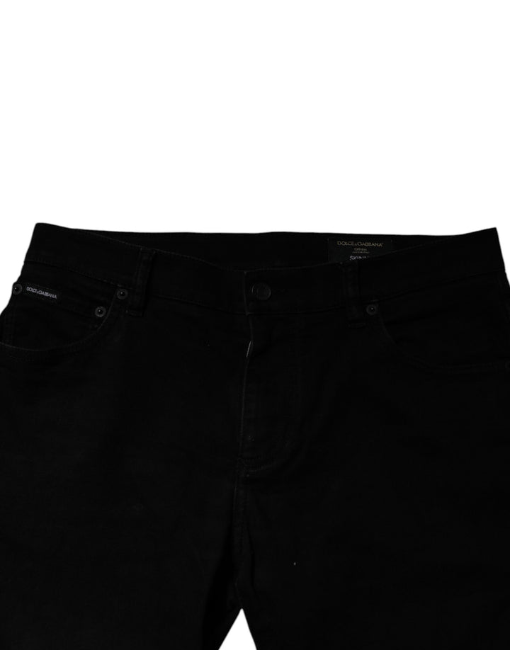 Dolce &amp; Gabbana Sample Sale Dolce &amp; Gabbana Black Cotton Stretch Skinny Men Denim Jeans - | Designer outlet