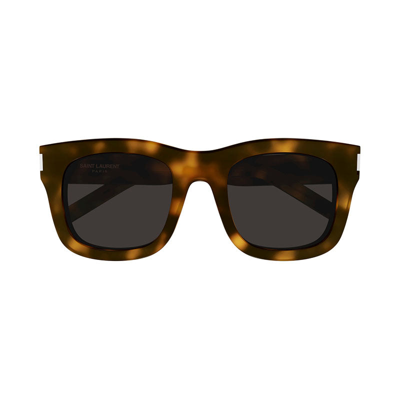 Saint Laurent Sunglasses Rectangle Full Rim, Havana Frame and Black Lens SL650MONCEAU003
