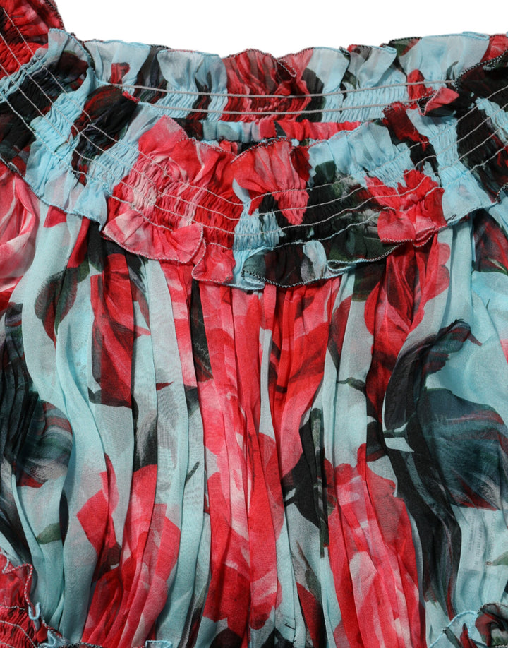 Dolce &amp; Gabbana Sample Sale Dolce &amp; Gabbana Multicolor Romantic Floral Silk Chiffon Dress - | Designer outlet