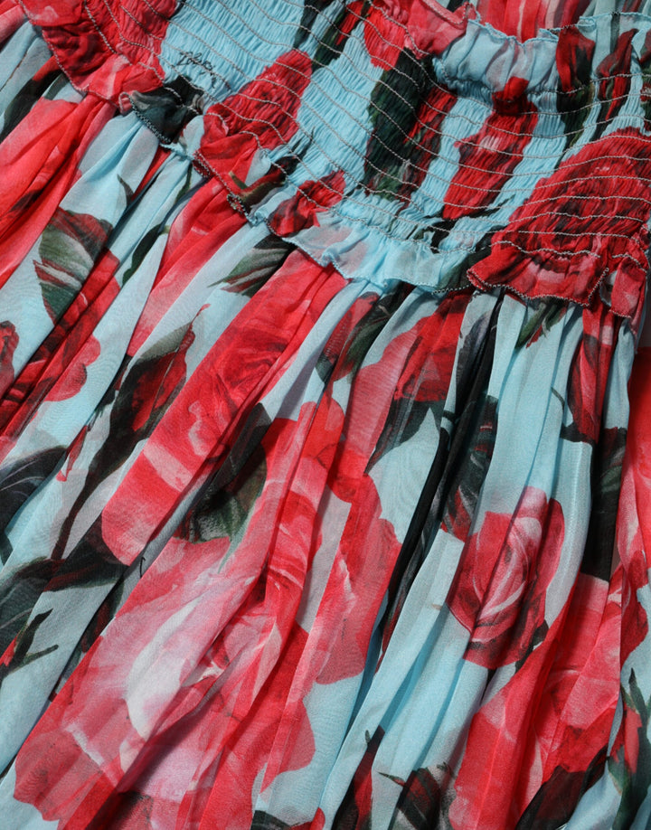 Dolce &amp; Gabbana Sample Sale Dolce &amp; Gabbana Multicolor Romantic Floral Silk Chiffon Dress - | Designer outlet