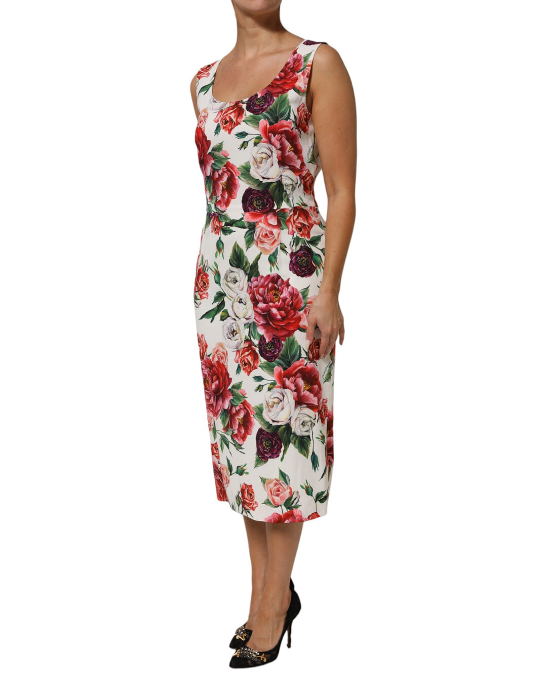 Dolce &amp; Gabbana Sample Sale Dolce &amp; Gabbana Multicolor Floral Print Viscose Sheath Dress - | Designer outlet