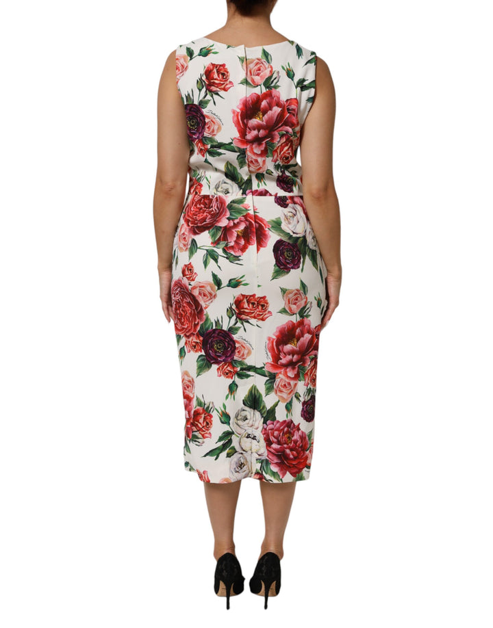Dolce &amp; Gabbana Sample Sale Dolce &amp; Gabbana Multicolor Floral Print Viscose Sheath Dress - | Designer outlet