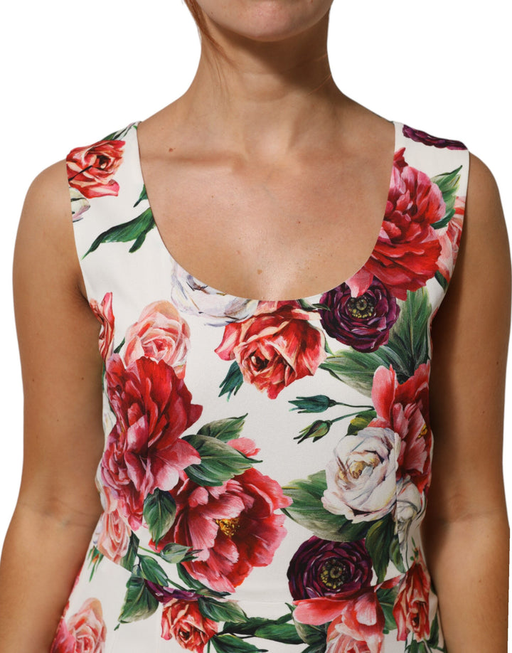 Dolce &amp; Gabbana Sample Sale Dolce &amp; Gabbana Multicolor Floral Print Viscose Sheath Dress - | Designer outlet
