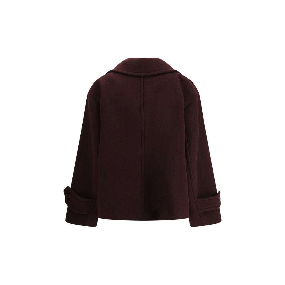 Chloé Bordeaux Fleece Wool Coat by Chloé outlet now on sale