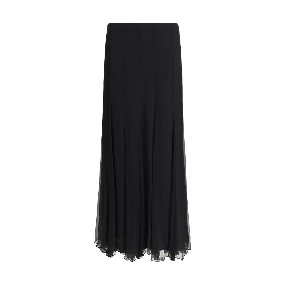 Chloé Black Silk Long Skirt by Chloé outlet now on sale
