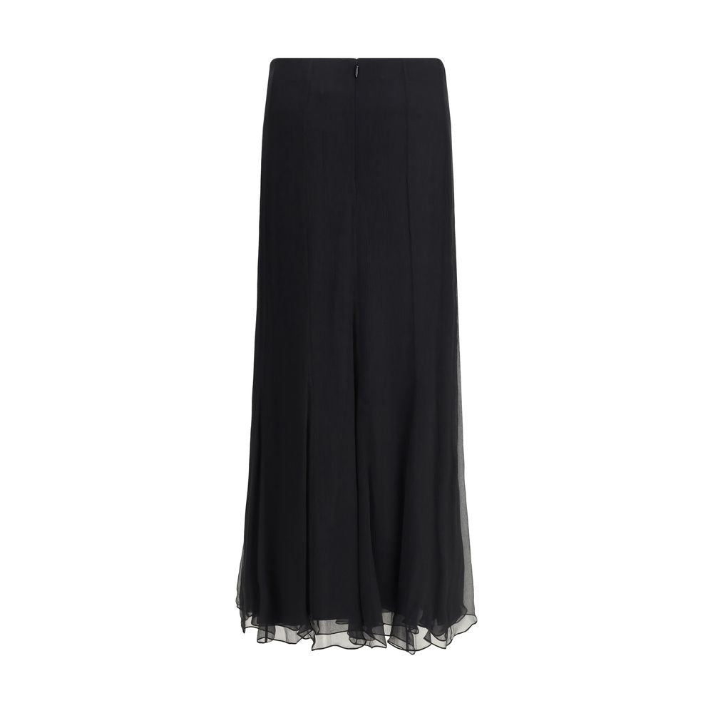 Chloé Black Silk Long Skirt by Chloé outlet now on sale