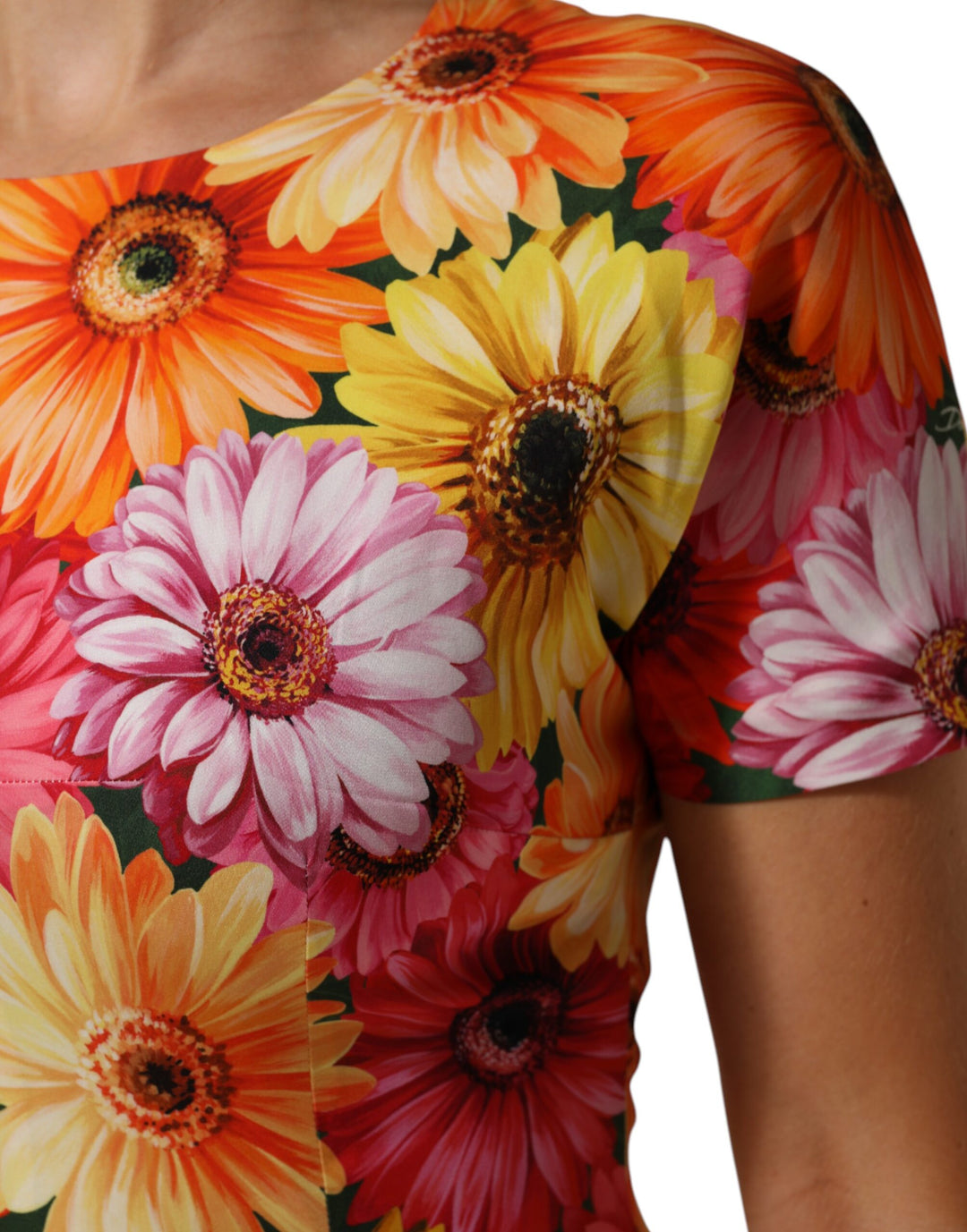 Dolce &amp; Gabbana Sample Sale Dolce &amp; Gabbana Multicolor Floral Print SilkSheath Midi Dress - | Designer outlet