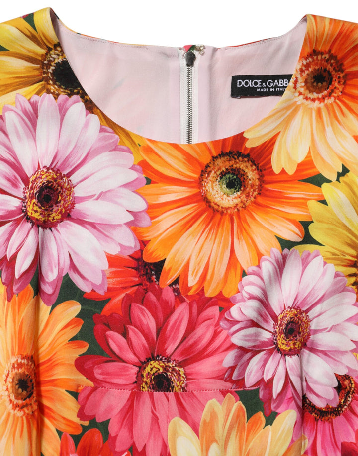 Dolce &amp; Gabbana Sample Sale Dolce &amp; Gabbana Multicolor Floral Print SilkSheath Midi Dress - | Designer outlet